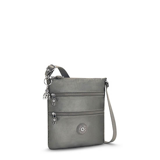 Sac Mini Kipling Keiko Metallic Crossbody Grise | FR 1883DF